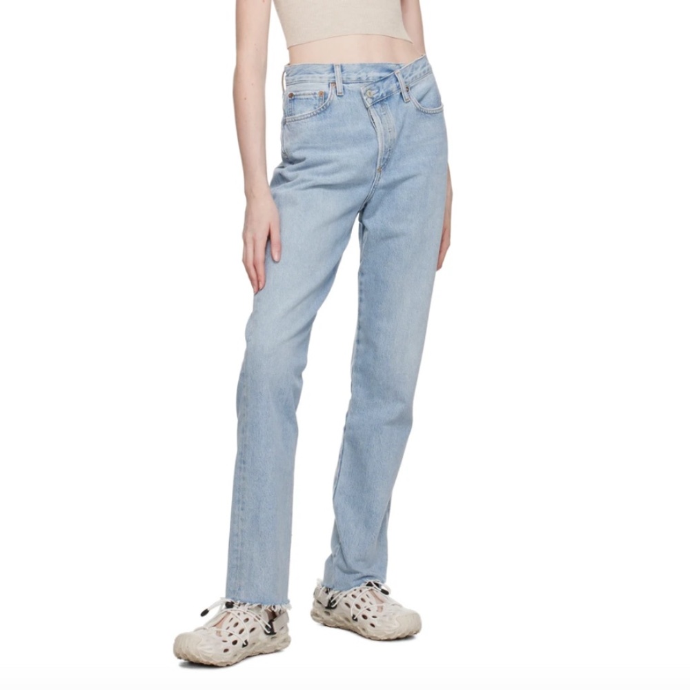 Agolde Criss Cross Straight Jean in Size 25 (equivalent to a US 0).